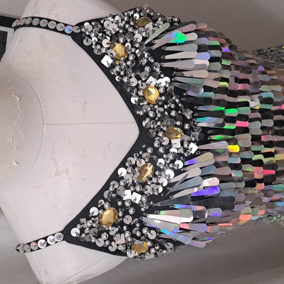 Iridescent Silver Sequin Dress 💃 - Picture 2 of 6